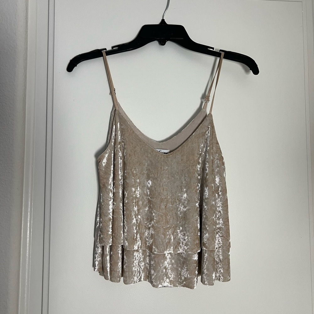Crushed velvet tank